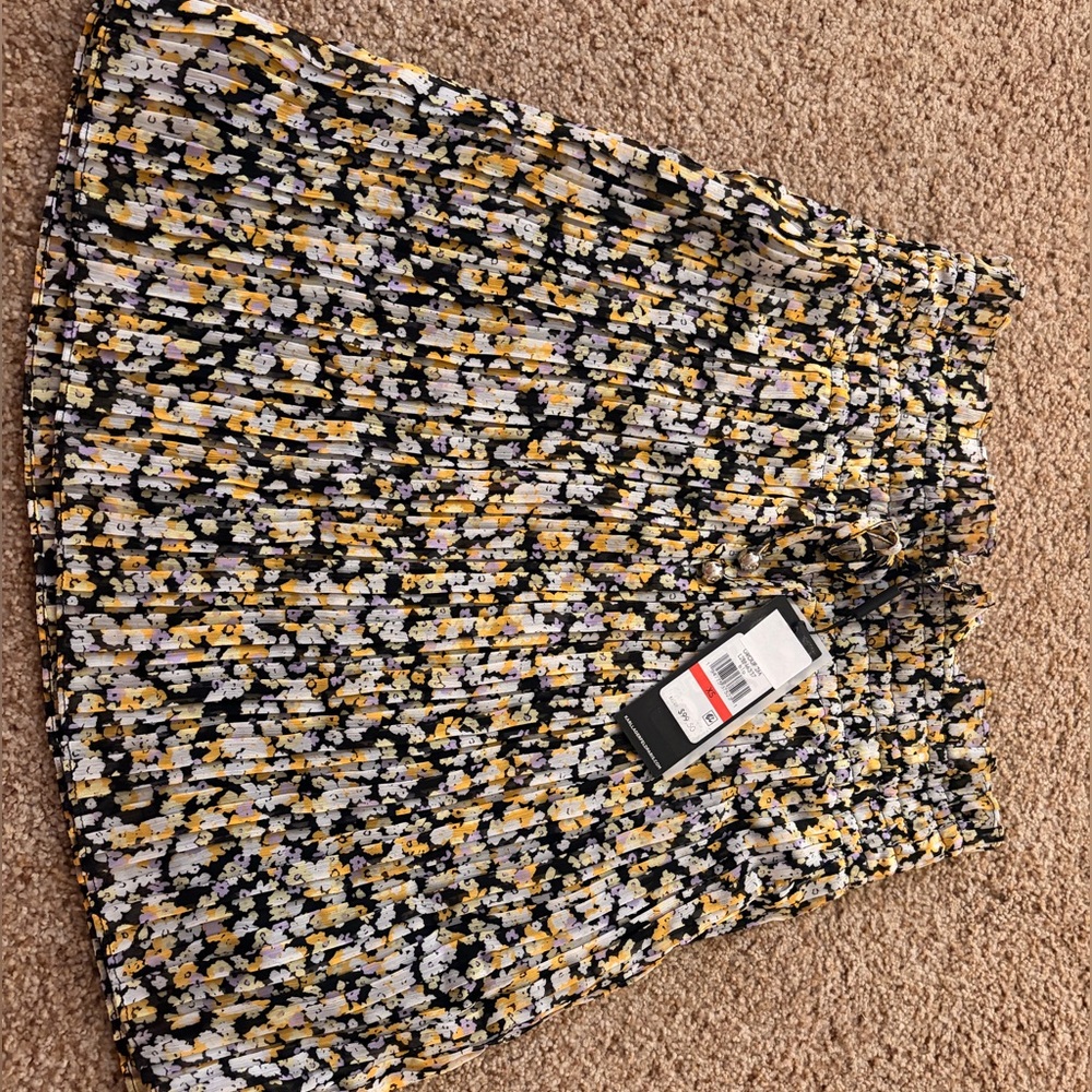 Karl Lagerfeld A-Line Skirt - Black, Yellow, White